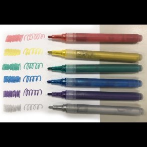 Sten tusch 6 stk. Med glimmer