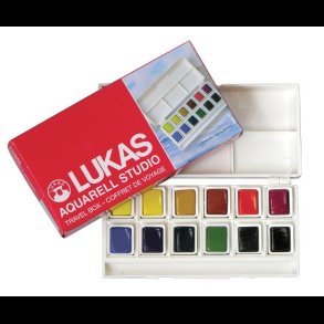 Akvarel�ske Lukas Studio Travel Box - 12-pak