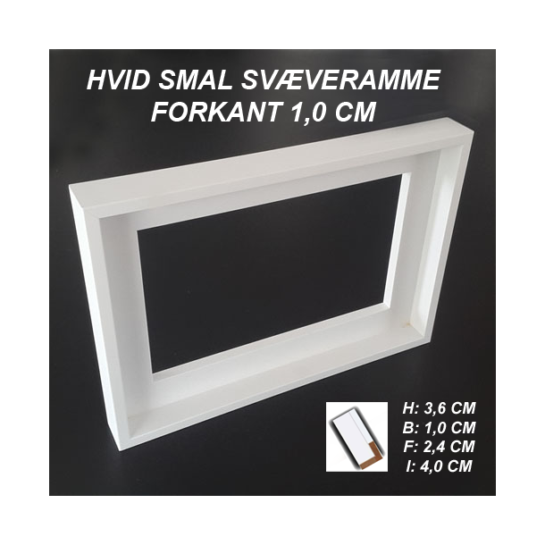 120x150 Svveramme Hvid - Smal
