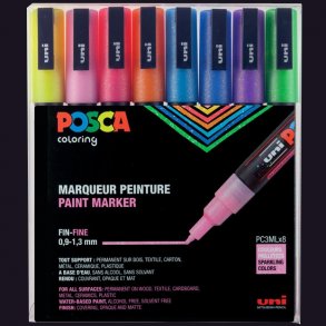 POSCA GLITTER PC3M-8