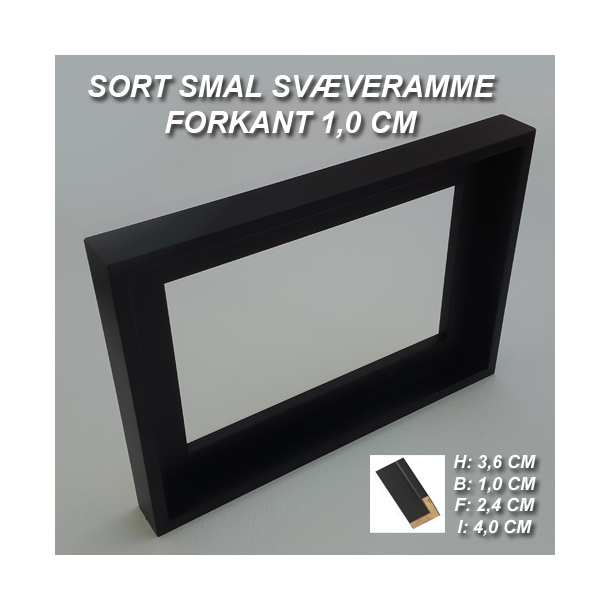 60x60 Svveramme Sort - Smal