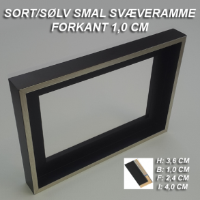 Svveramme Sort/Slv - Smal